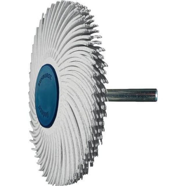Radialbürstenscheibe Sunburst D.76mm K.120 Weiß 10000min-¹