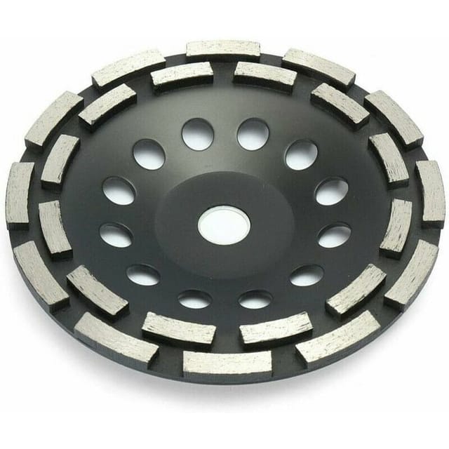 Rosemary - LaBlanc – 180 mm Diamantscheibe zum Schleifen von Beton, Schleifscheibe zum Schleifen von Beton, Stein, Granit, 2 Diamantreihen, (180 mm,