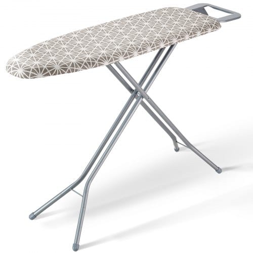 Vevor Bügelbrett Dampfbügelbrett 2 Stk, Dampfbügeltisch Mit Bügeleisenablage, 4 Schichten Klappbarer Bügeltisch 1100 X 334 Mm Bügelfläche, 7 Höhenverstellbar 715–915 Mm 20 Kg Belastbar Beige