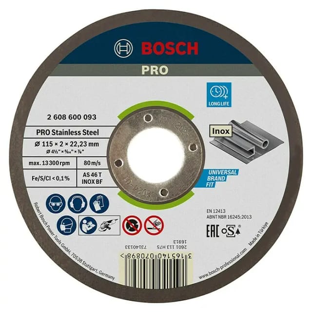 Bosch - pro Stainless Steel Trennscheibe 115 x 2 x 22,23 mm - 2608600093