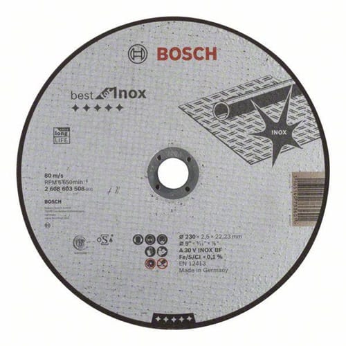 Bosch - Trennscheibe gerade Best for Inox a 30 v inox bf 230 mm 22,23 mm 2,5 mm - 2608603508
