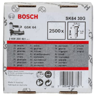 Senkkopf-Stift SK64 30G 1,6 mm, 30 mm, verzinkt - Bosch