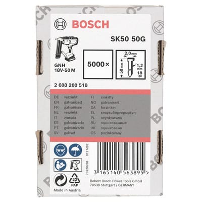 Senkkopf-Stift SK50 50G 1,2 mm, 50 mm, verzinkt - Bosch