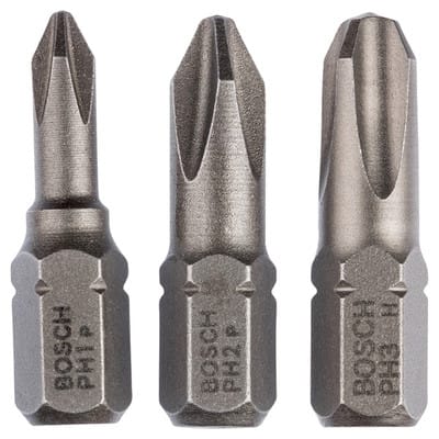 3ST Set Krs.Bit PH1-3 xh 25mm - 2607001752 - Bosch