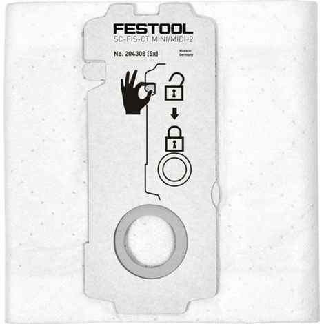 204308 Beutelfilter Festool Selfclean Sc-fis-ct Mini/midi-2/5/ct15