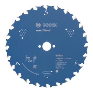 Kreissägeblatt Expert for Wood 190 x 20 x 2,6 mm, 24 - Bosch