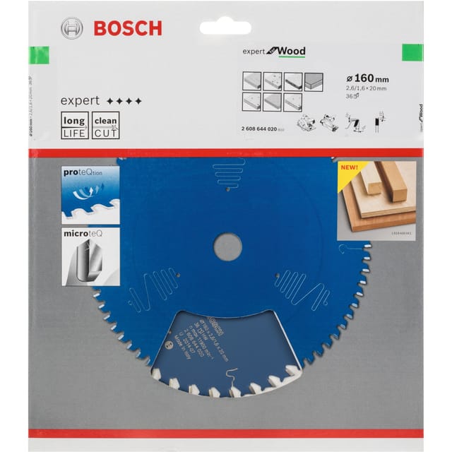 Kreissägeblatt Expert for Wood 160 x 20 x 2,6 mm, 36 - Bosch