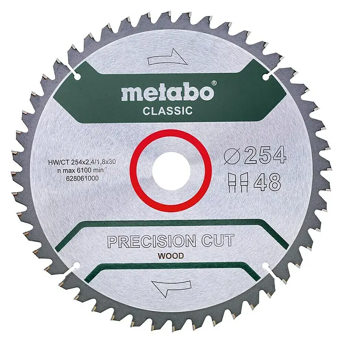 Kreissägeblatt Sägeblatt 254X30 Z48 wz 5°Neg. für Bosch gcm gts - Metabo