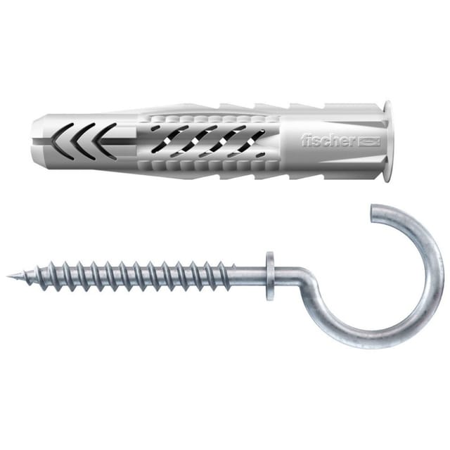 Fischer - 2x Universaldübel ux 10x60 r rh mit Rundhaken - 94257