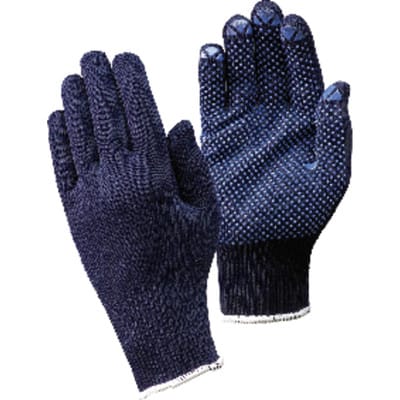 12 Paar Strickhandschuhe Packer genoppt Fortis Gr. 7 blau