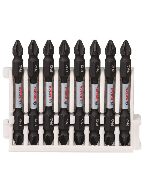 Pro Impact Schrauberbit mit Doppelklingen und Pick and Click-Einsätzen PH2 65 mm 8-tlg. - 2608522337 - Bosch