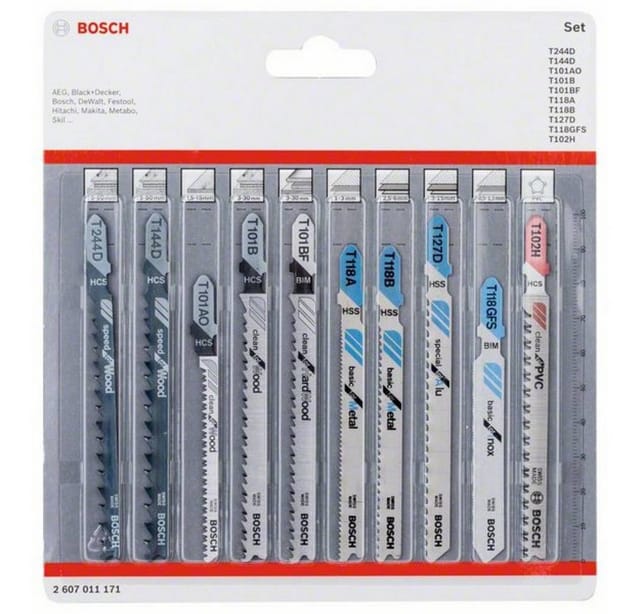 Bosch - Accessories 2607011171 Stichsägeblatt-Set All in One, 10-teilig 10 St.