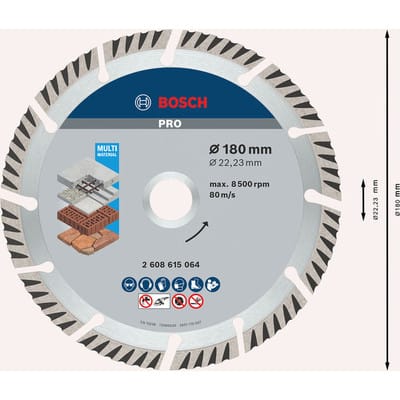 Diamanttrennscheibe Standard for Universal 180 x 22,23 (10er-Pack) - Bosch
