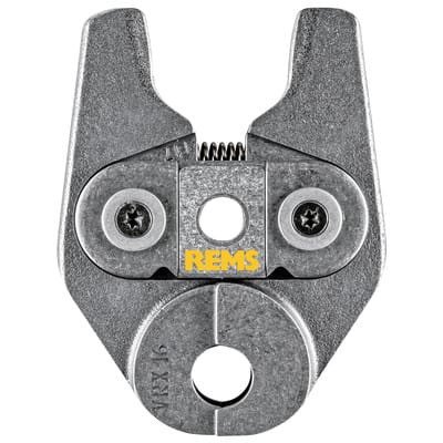 REMS Presszange Mini VRX 16 mit schwenkbaren Pressbacken, kompakte Bauform