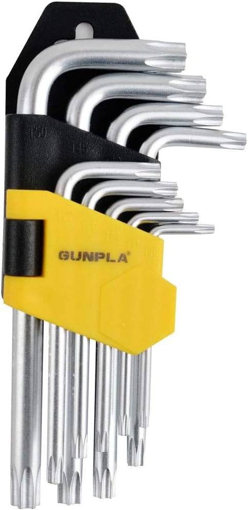 Torx-Inbusschlüssel-Set, 9-teilig, Torx, versetzter Stern, Sechskant, langer Arm, Set mit Aufbewahrungskoffer, 1,5 10 mm, für Hauswartung, Bauprojekt