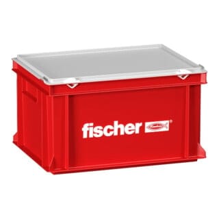 Handwerker Koffer groß L-Boxx, Rot 40x30x22 cm - leer - - Fischer
