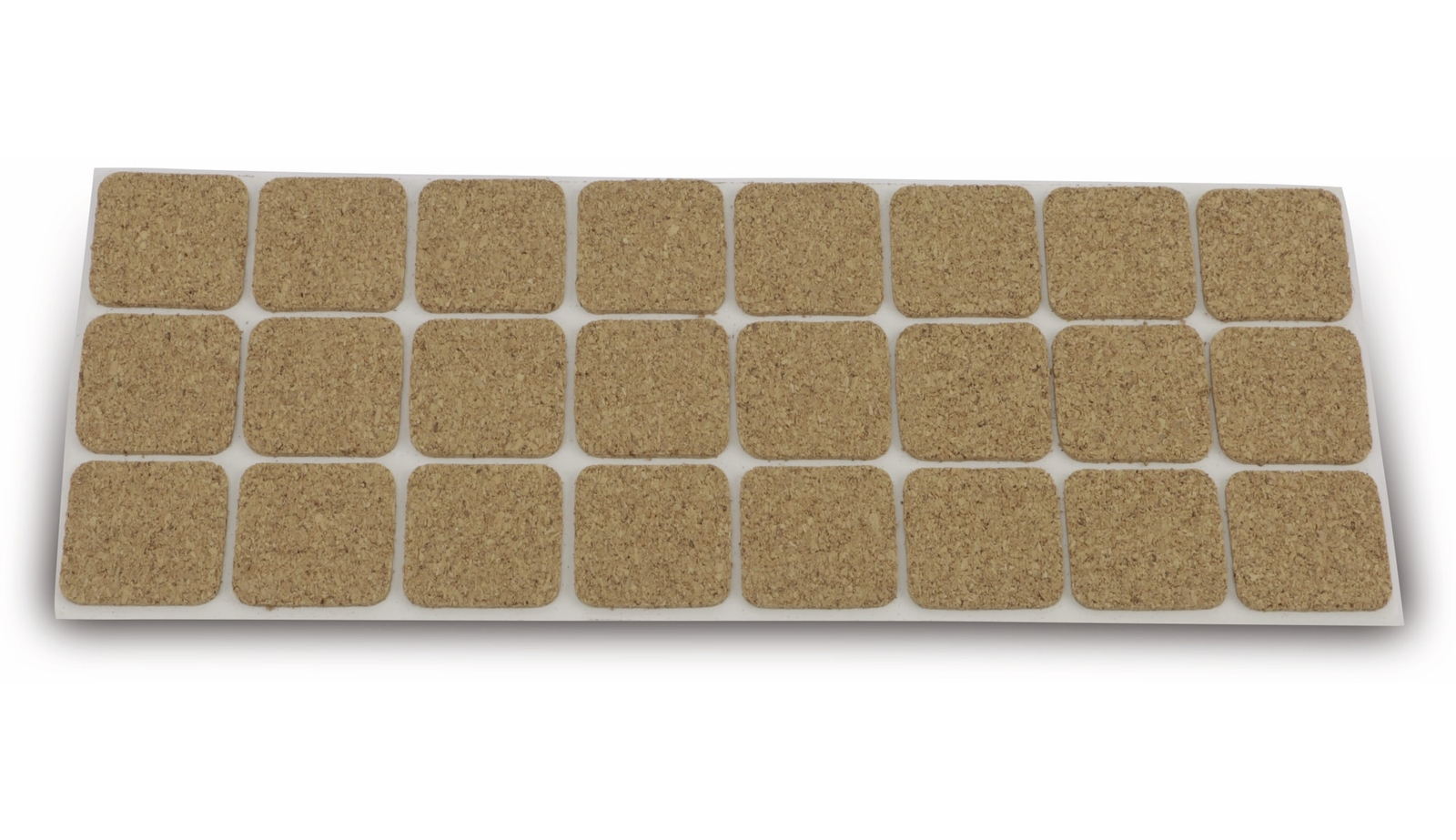 Eurotools - masterproof professional Möbelgleiter 28 x 28 mm, Kork, selbstklebend 24 Stück