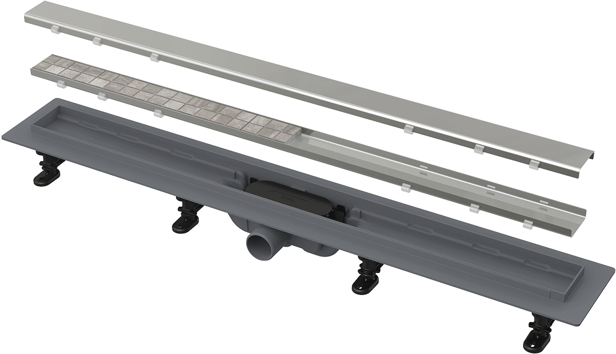 Alcadrain Duschrinne Mit Rand Für Den Beidseitiger Rost 550mm