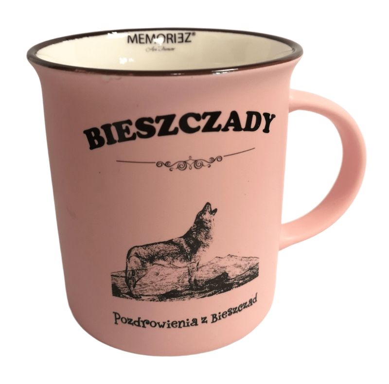 Bieszczady-gebirge. Keramiktasse, 300 Ml. Rosa.