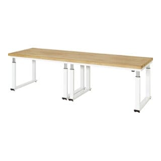 Werkbank elektrisch höhenverstellbar, B3000xT900xH740-1140mm, B-Platte-40 mm - RAU