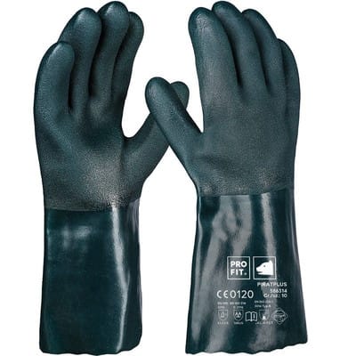 Pro fit 586314-10 Chemikalienschutzhandschuhe Pirat Größe 10 grün pvc en 388, en