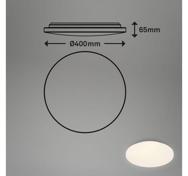 LED Deckenleuchte 6,3 cm 24 W IP44 Spritzwasserschutz 2600lm weiß Briloner