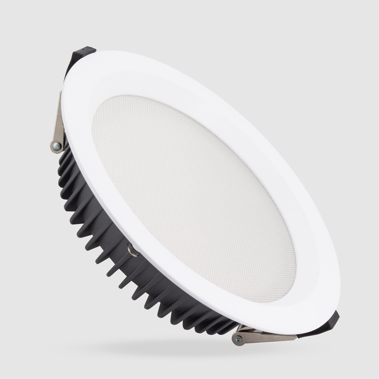 Led Downlight Einbaustrahler Rund Aero 130 Lm/w Mikroprismatisch Weiß 4000k Lifud Neutralweiß 40 W 200 Mm