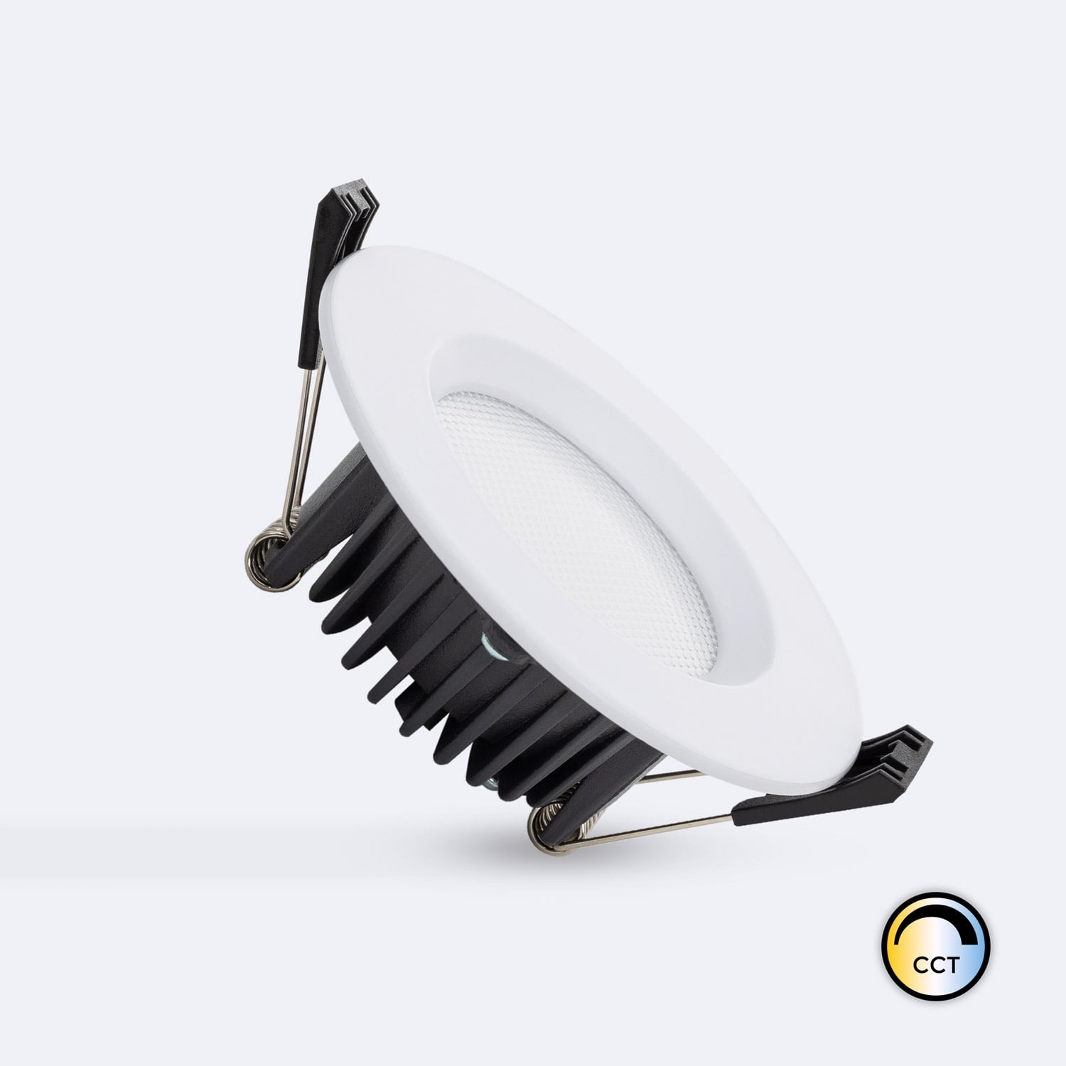 Led Downlight Einbaustrahler Rund Aero 130 Lm/w Mikroprismatisch Weiß 4000k Lifud Neutralweiß 7 W 75 Mm