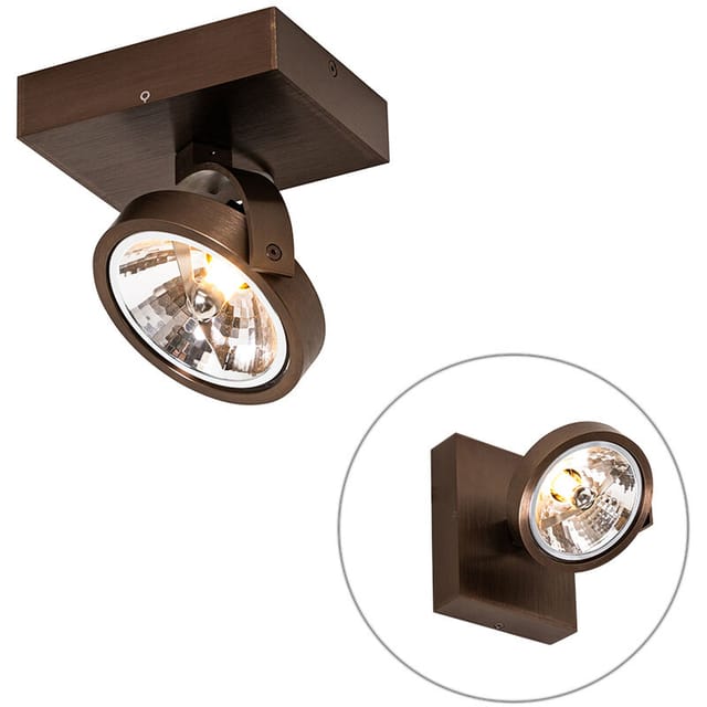 Design-Spot dunkelbronze dreh- und schwenkbar - Go
