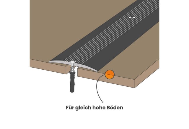 Dalsys - bergangsprofil Verbindungsprofil inkl. Befestigungsmaterial - 90cm x 38mm Gold