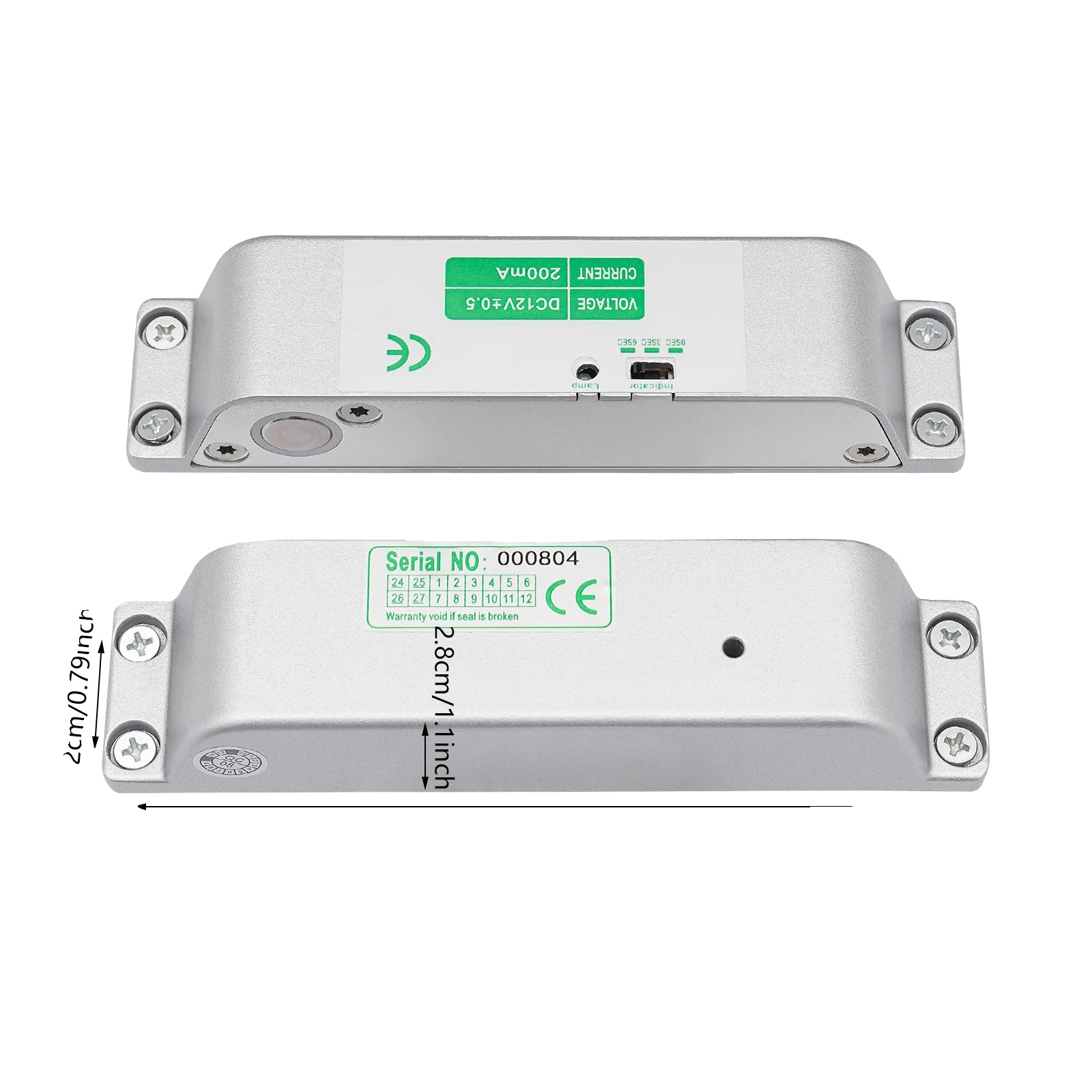 Elektrisches Sicherheitsschloss Mit Riegel, Magnetischer Induktion, Einstellbarer Timer, Silber