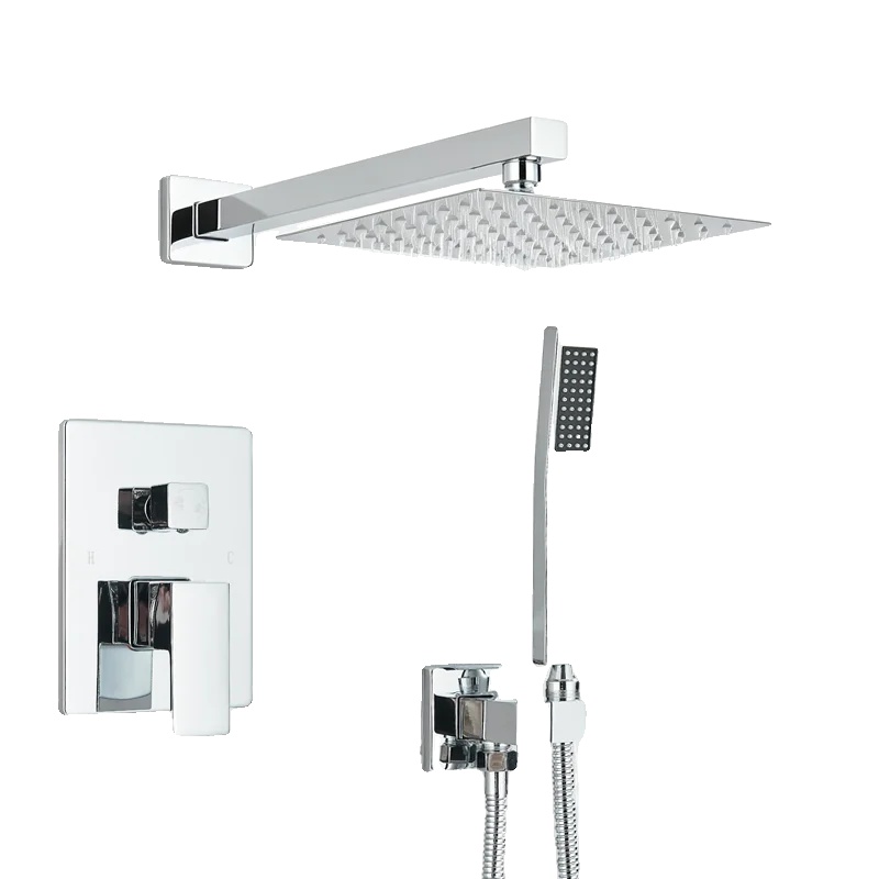 Duscharmatur-set, Regendusche Und Handbrause, Modernes Design, 2-wege-armatur, 12 Zoll