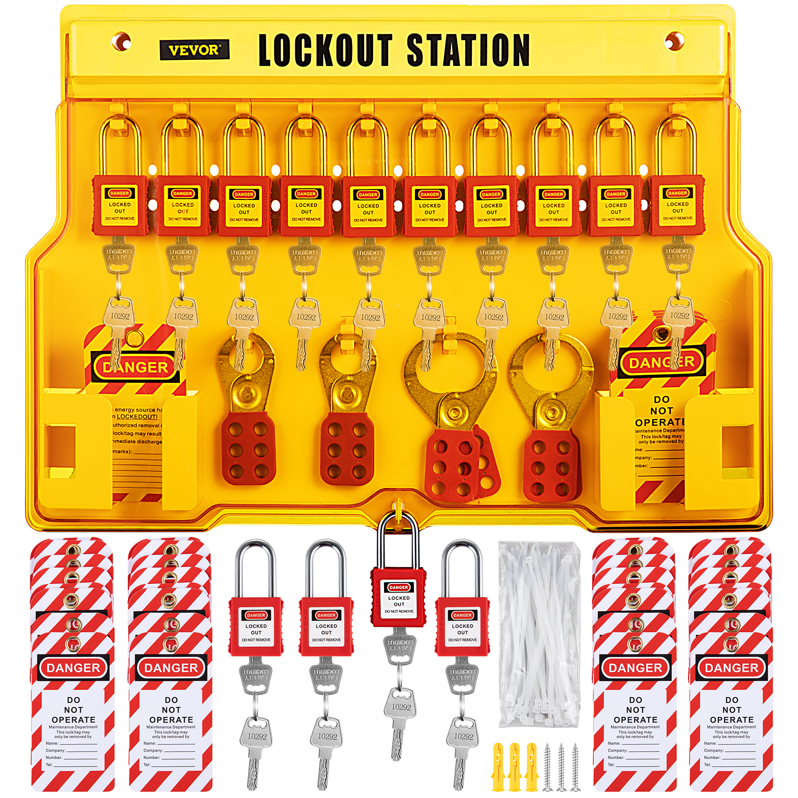 Vevor Lockout Tagout Kit 58 Stk. Trennschalterschloss, Hasps Tags Und Sicherheits Aufbewahrungstasche Für Vorhängeschlösser Für Lock And Tag Produkte Und Elektrische Sicherheitsausrüstung