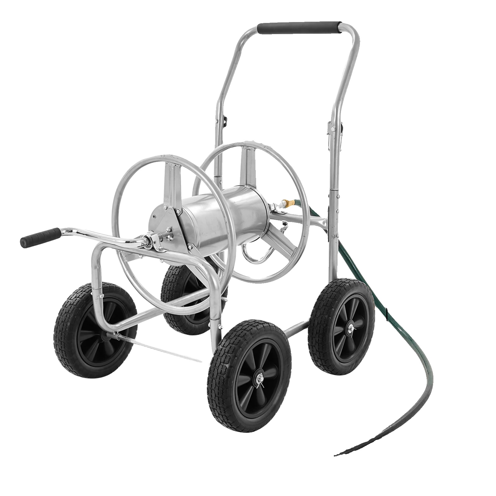 Gartenschlauchaufroller, Robuster Stahl, 10-zoll-pu-räder, 250 Fuß