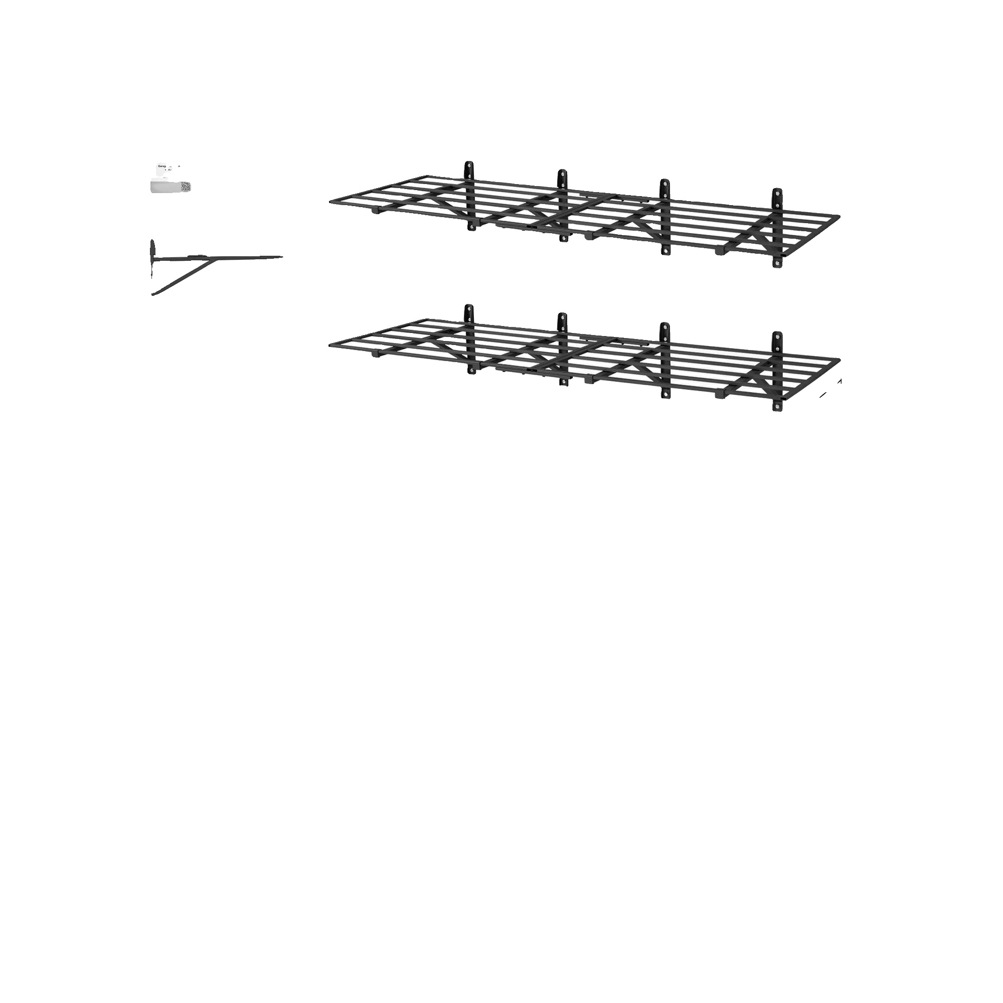 Wandmontierte Garagenregale Aus Robustem Stahl, Vielseitige Montagemöglichkeiten, 24 X 72 Zoll