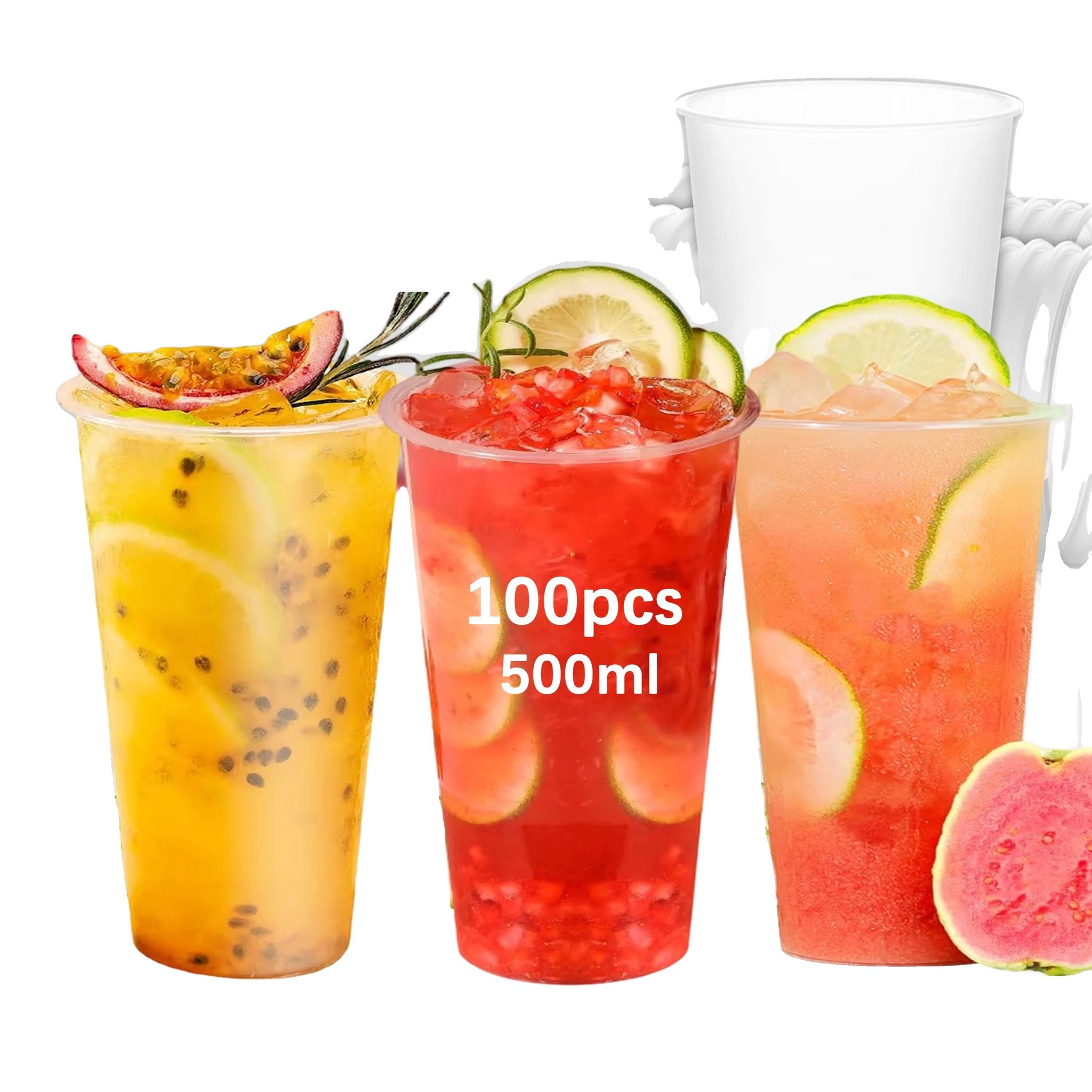 Perfekte Becher, 500 Ml Fassungsvermögen, Umweltfreundliches Design, 100 Stück, 500 Ml