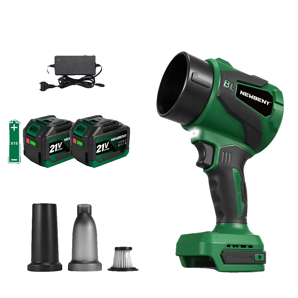 Turbogebläse, 3000 W Leistung, Windgeschwindigkeit 650 M/s, 2 X 4,5 Ah Batterien