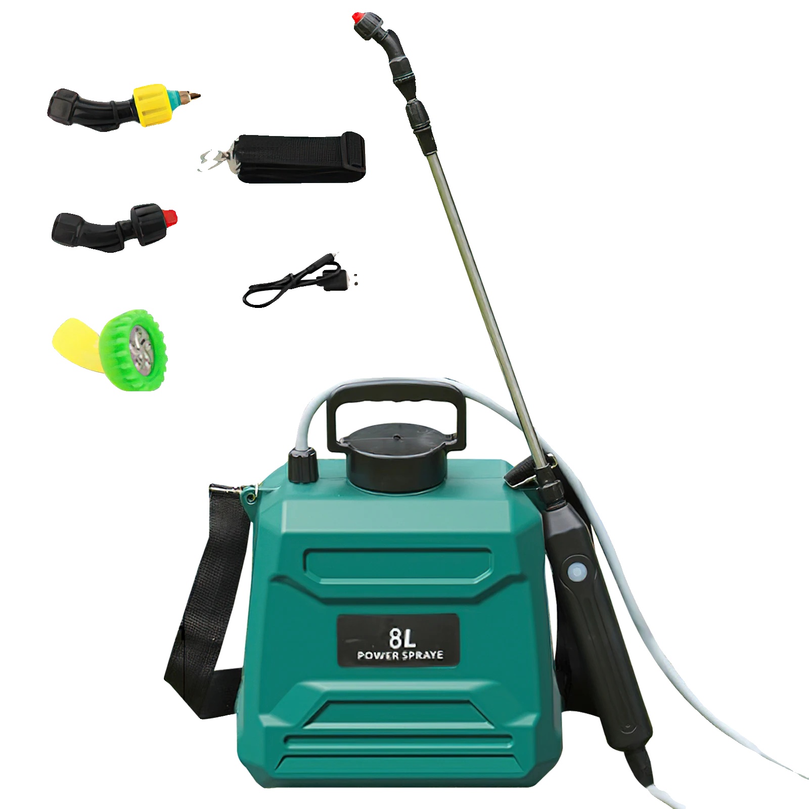 Gartenspritze, 5 L Fassungsvermögen, Verstellbare Düsenoptionen, 8 L Grün