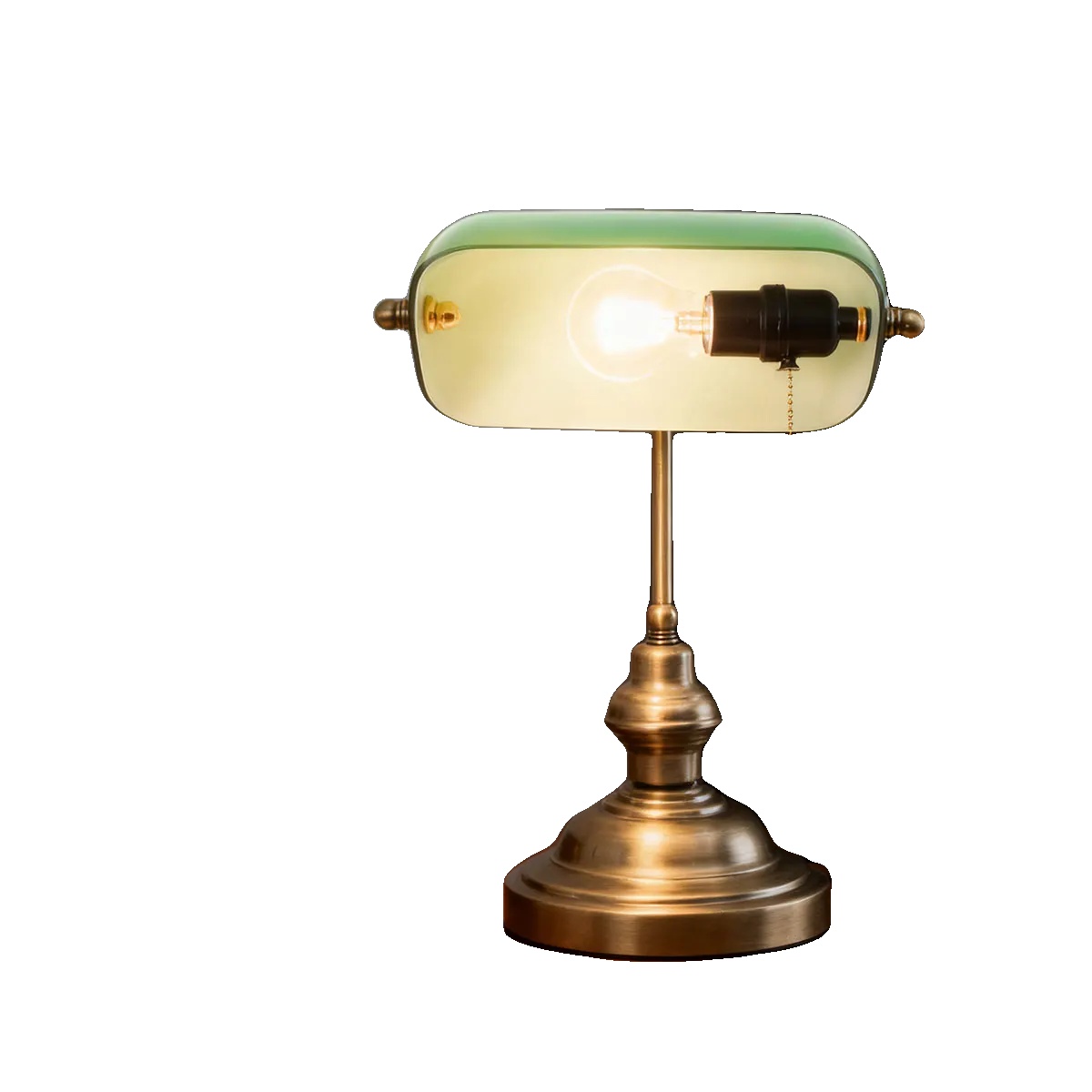 Schreibtischlampe, Metall- Und Glaskonstruktion, E27-fassung, 5 W Leistung, Dimmbare Helligkeit, Vintage-stil