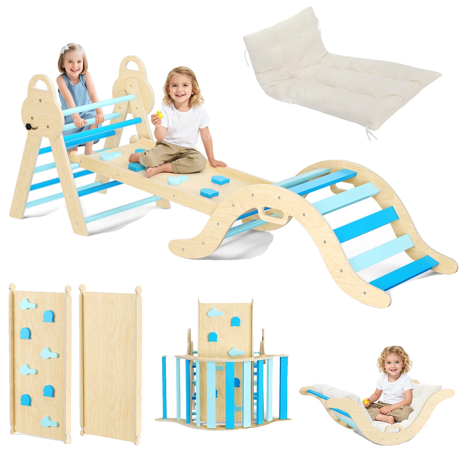 Klettergerüst Für Kleinkinder, Mehrzweck-spielbereich, Sicherer Indoor-spielspaß, 7 In 1