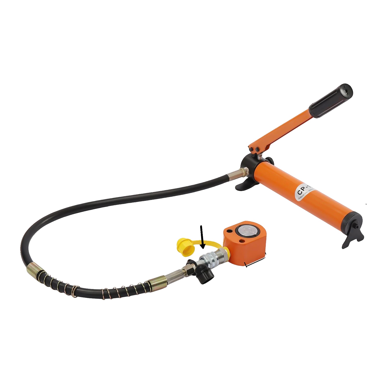 Hydraulischer Wagenheber, 10 Tonnen Tragkraft, Manuell Pumpenbetrieben, Orange