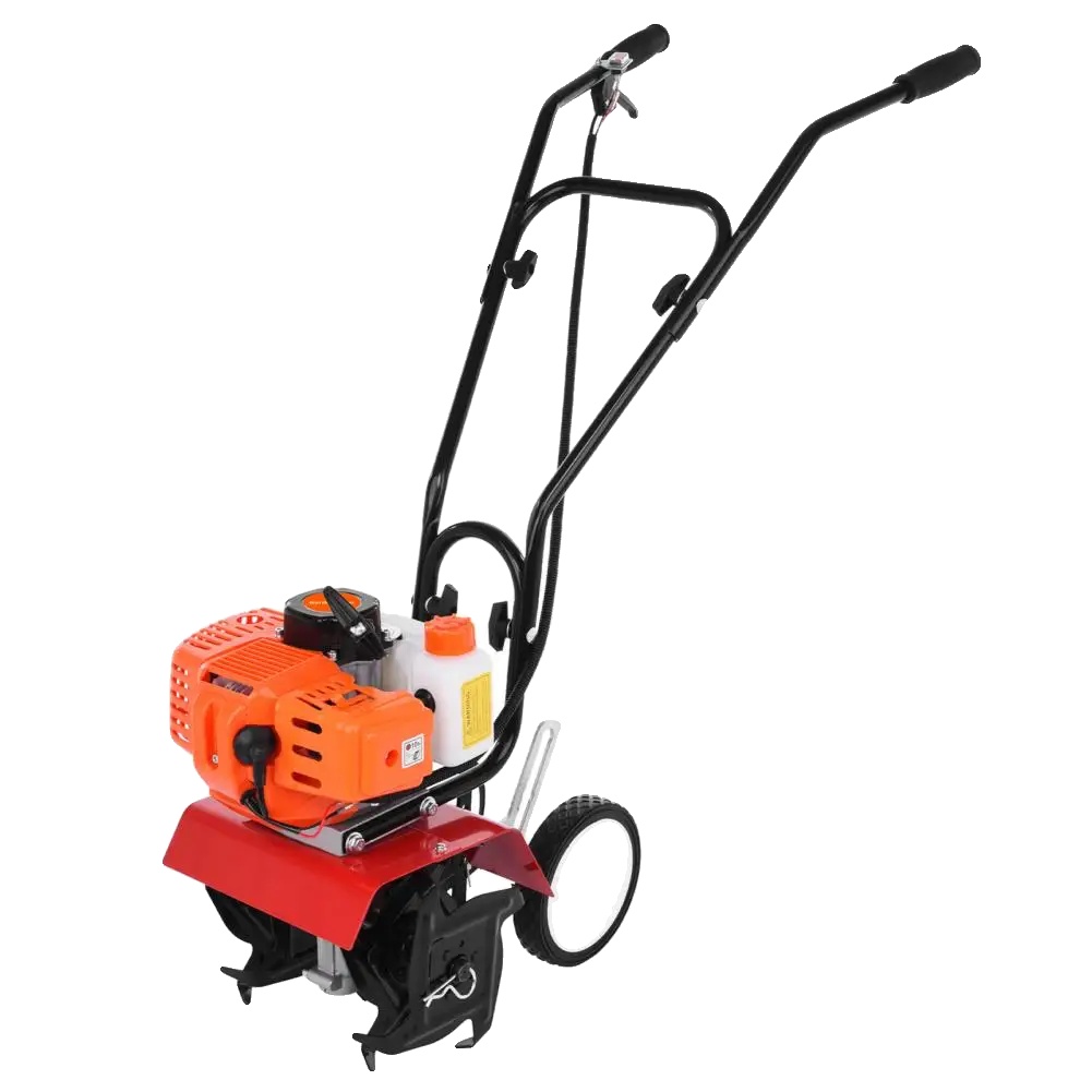 Motorhacke, 52-cm³-motor, 4 Messer, Orange
