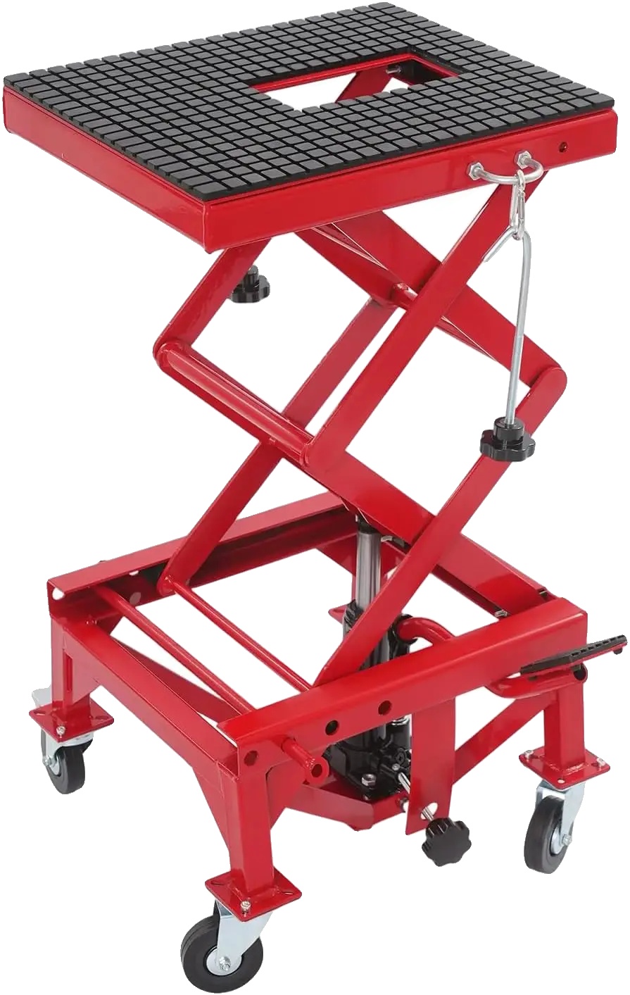 Motorradheber, Hydraulisch, Tragfähigkeit 200 Kg, Rot