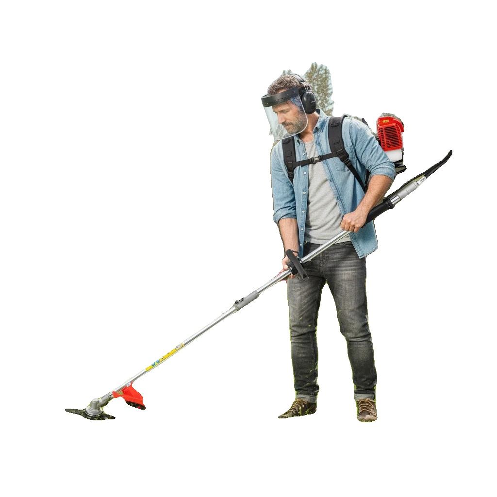 Rückentragbarer Freischneider, 52-cm³-motor, 1,7 Kw Leistung, 2,7 M Länge, 8500 U/min Drehzahl, 40 Cm Schnittlänge