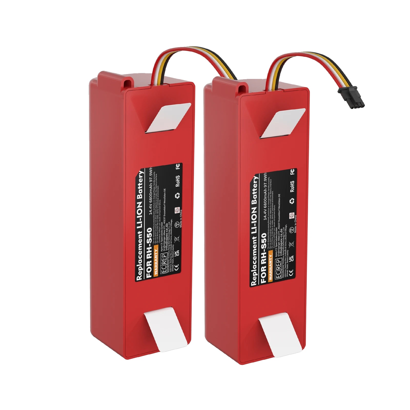 Akku Für Saugroboter, 6800 Mah Kapazität, Kompatibel Mit Smart-home-systemen, 2 Akkus