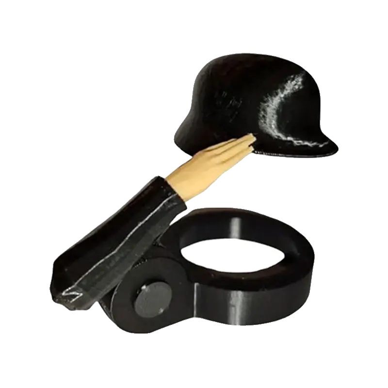 Bierflaschenverschluss, Soldatengruß-design, Staubdicht, Schwarz, 2 Stück