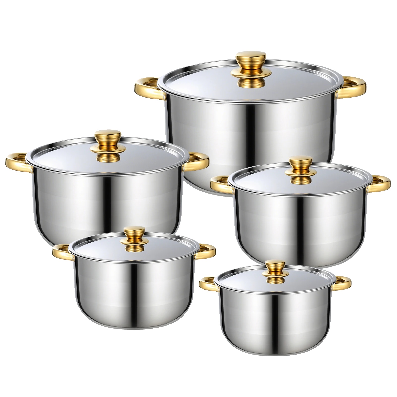 10-teiliges Kochgeschirr-set, Elegantes Design, Vielseitige Kochmöglichkeiten