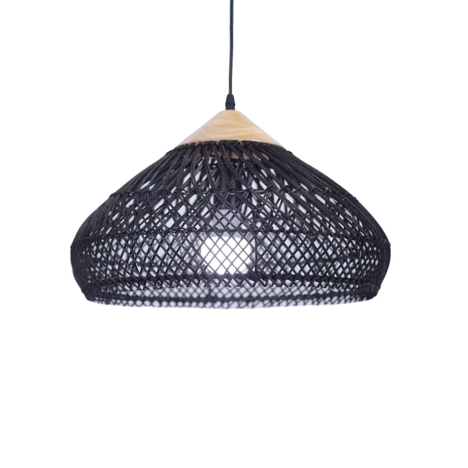 Pendelleuchte, Modernes Design, Vielseitig Platzierbar, Durchmesser 40 X Höhe 19 Cm, Schwarz, Leuchtmittel Nicht Enthalten