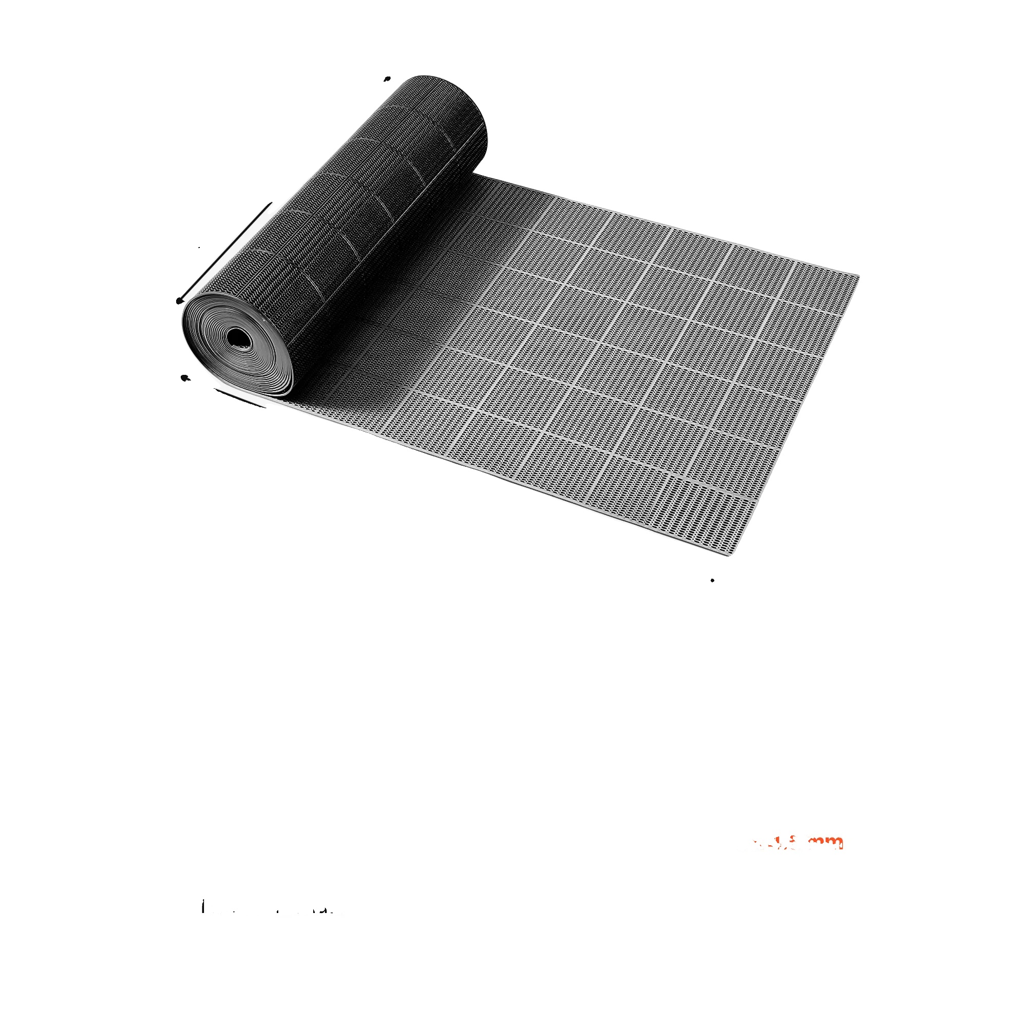 Drainagematte, Wasserabweisend, Rutschfest, 3 X 50 Fuß, Schwarz