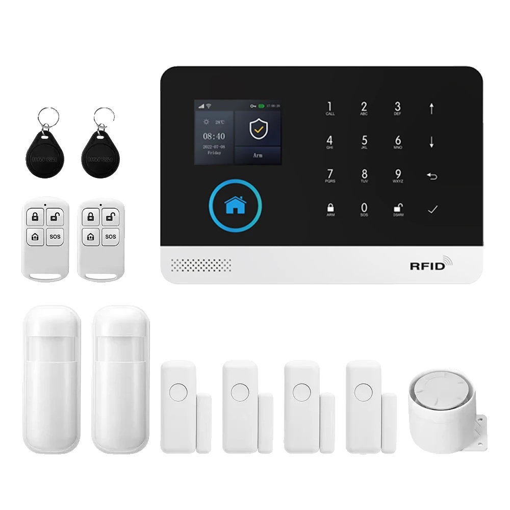 Alarmsystem, Smart-home-kompatibilität, Bewegungserkennung, 4g-wlan-kit, Eu-stecker